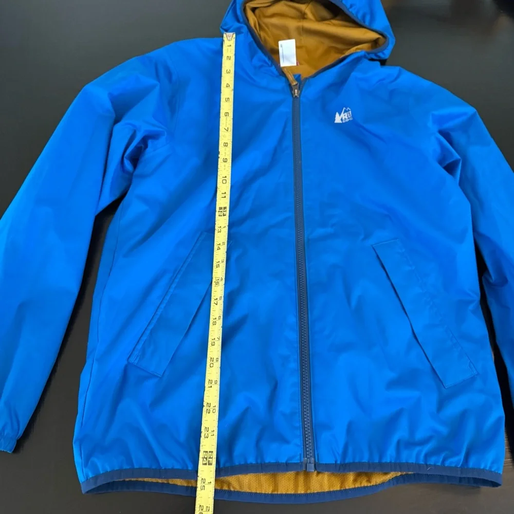 teen / young adult Blue rain Jacket with‎ Hood size 18 XL